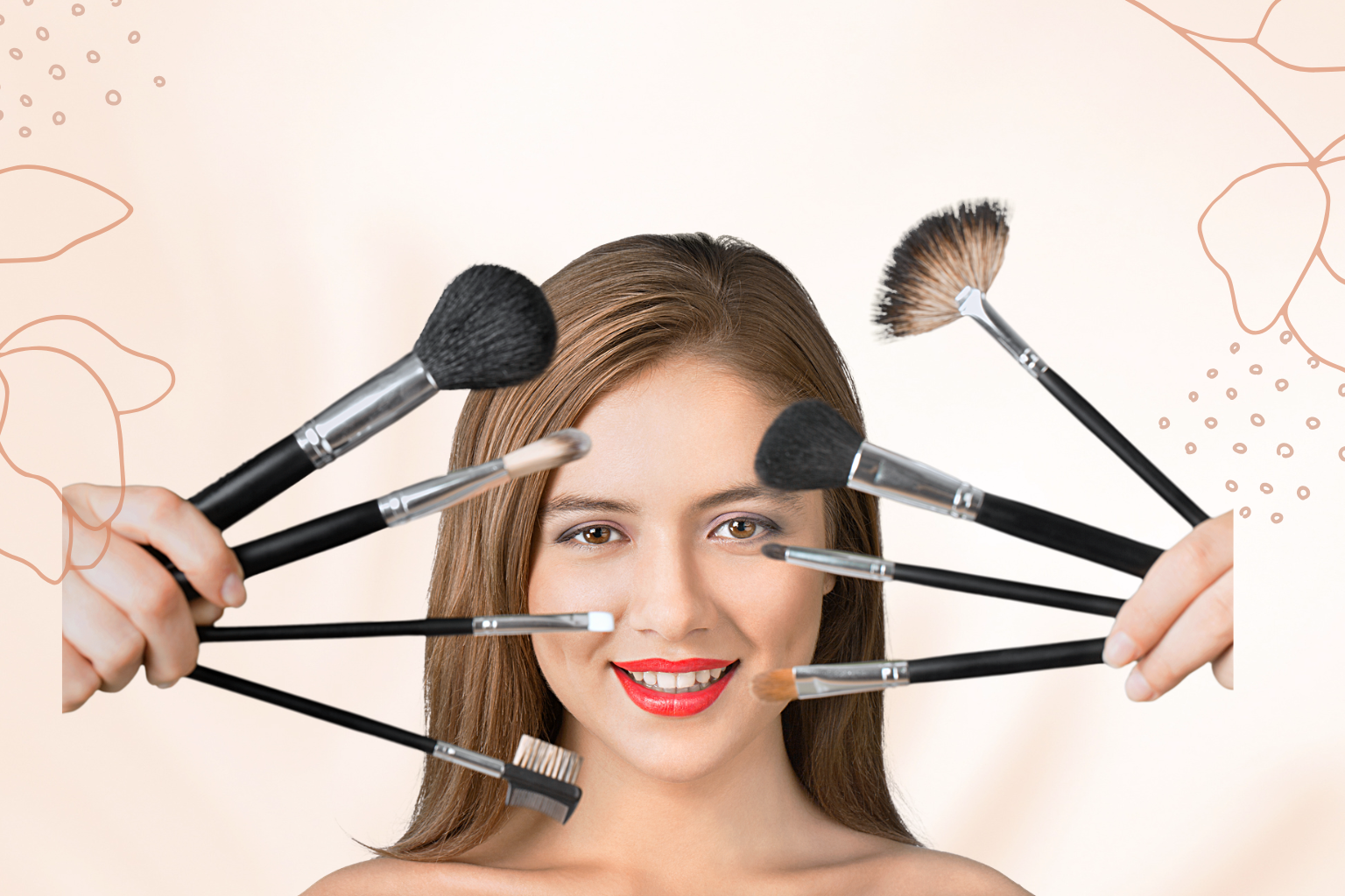 Makeup products illustration